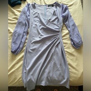 Lavender form fitting long sleeve dress